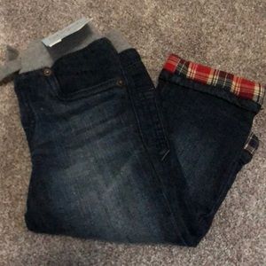 ⭐️ Cat & Jack flannel lined straight jeans